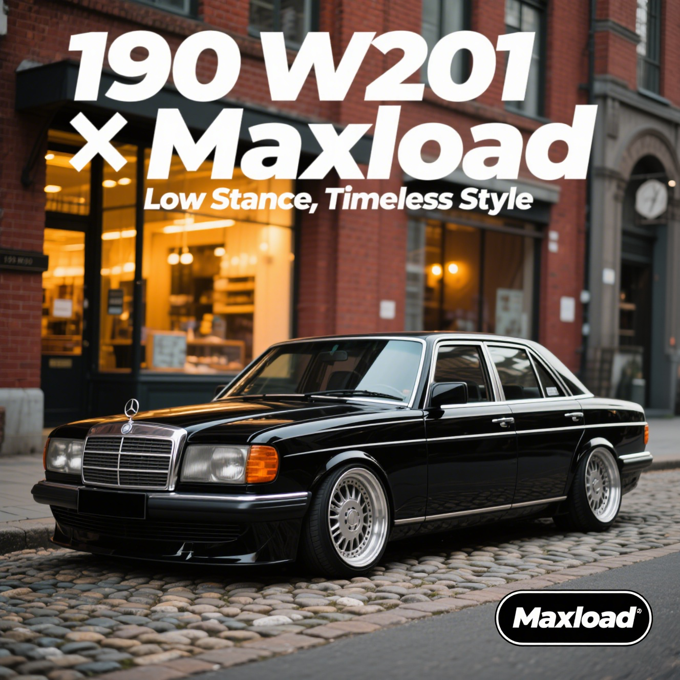 MERCEDES-BENZ 190 W201 (1982-1993) Air Suspension Upgrade | Maxload Customer Build Showcase