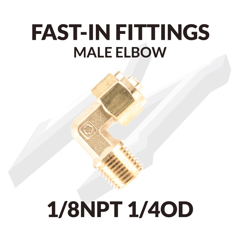 Fast-in Fittings Male Elbow 1/8NPT 1/4OD