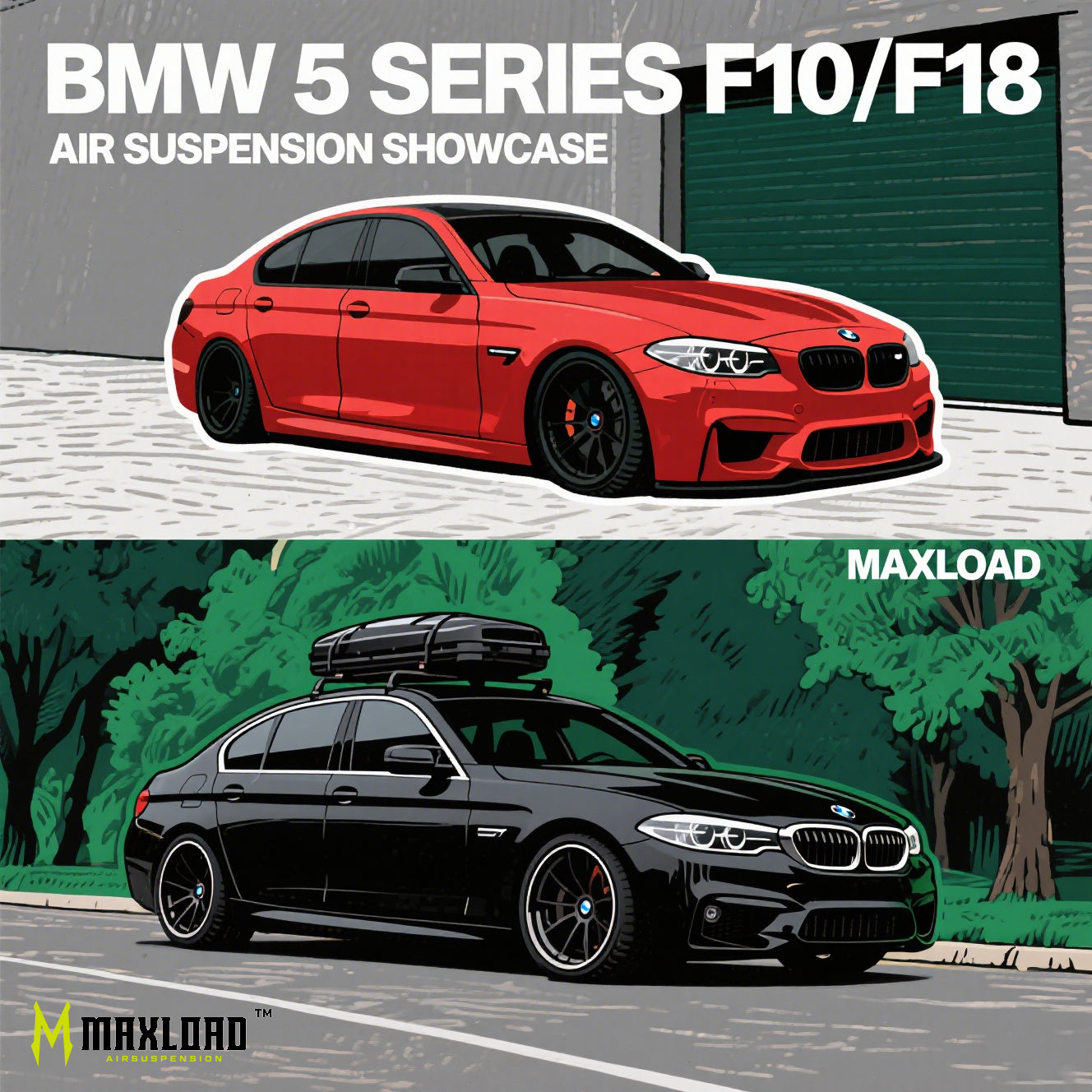 BMW 5 Series 6th Gen F10/F18 (2011-2016)  Air Suspension Upgrade | Maxload Customer Build Showcase [BMW Series]