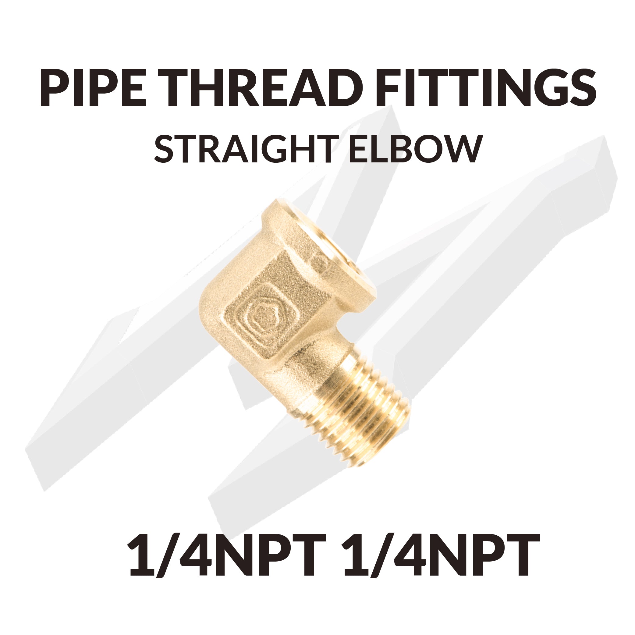 FAST-IN FITTINGS STRAIGHT ELBOW 1/4NPT 1/4NPT